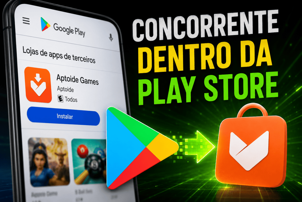 Primeira loja concorrente Aptoide Games disponível para download dentro do Google Play Store