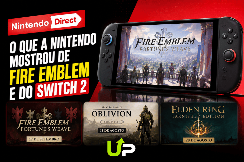 Logomarca do Nintendo Direct com vazamentos e rumores sobre Fire Emblem e o Switch 2