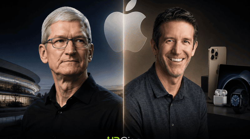 Apple, Tim Cook e John Ternus na mudança de comando da empresa