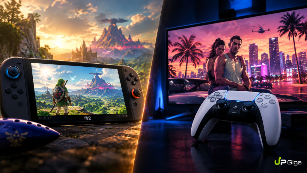 Zelda Ocarina of Time e GTA 6 lado a lado em comparação
